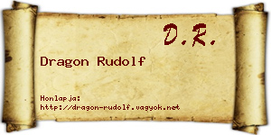 Dragon Rudolf névjegykártya